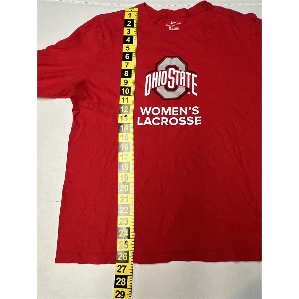 Ohio State Women's Lacrosse NIKE Long Sleeve T-Shirt Women's SZ LG Red‎